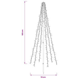 LED Χριστουγεννιάτικο Δέντρο 165 εκ. 540 LED Θερμό λευκό Ατσάλι