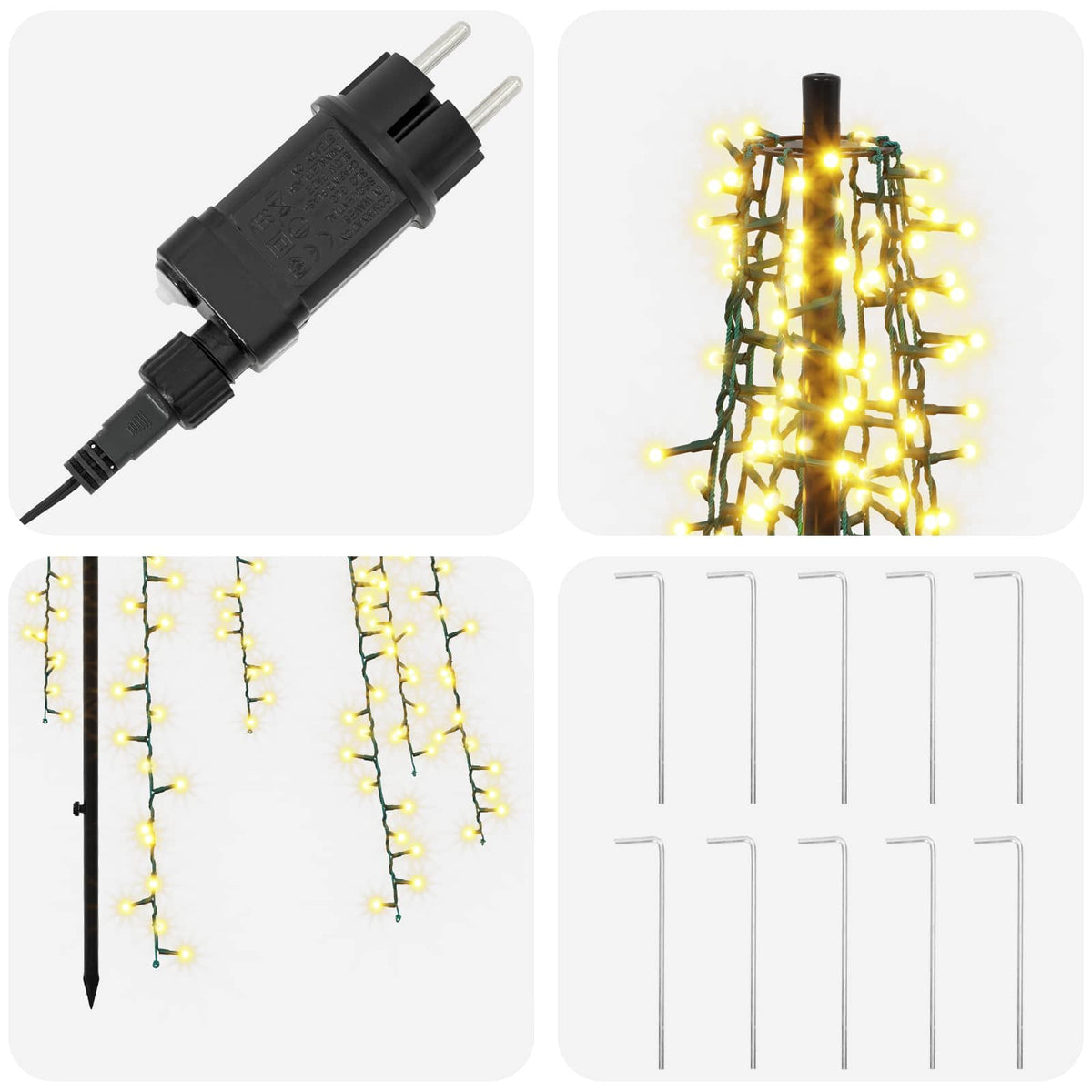 LED Χριστουγεννιάτικο Δέντρο 285 εκ. 1550 LED Θερμό λευκό