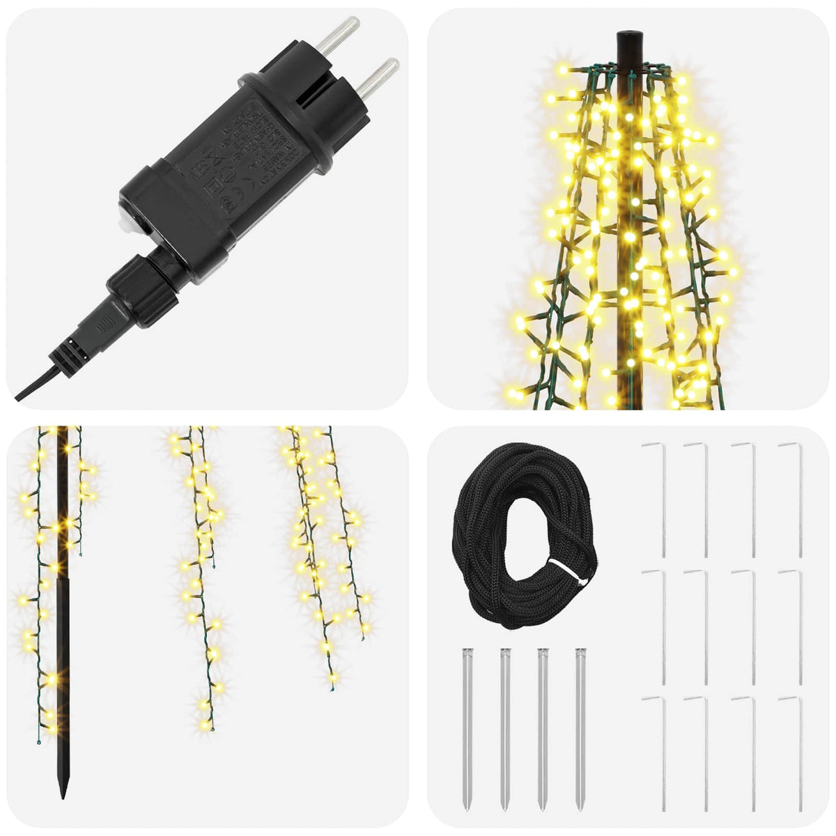 LED Χριστουγεννιάτικο Δέντρο 385 εκ. 2460 LED Θερμό λευκό