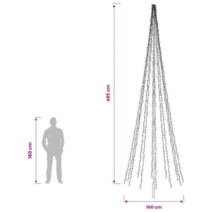LED Χριστουγεννιάτικο Δέντρο 485 εκ. 3000 LED Θερμό λευκό