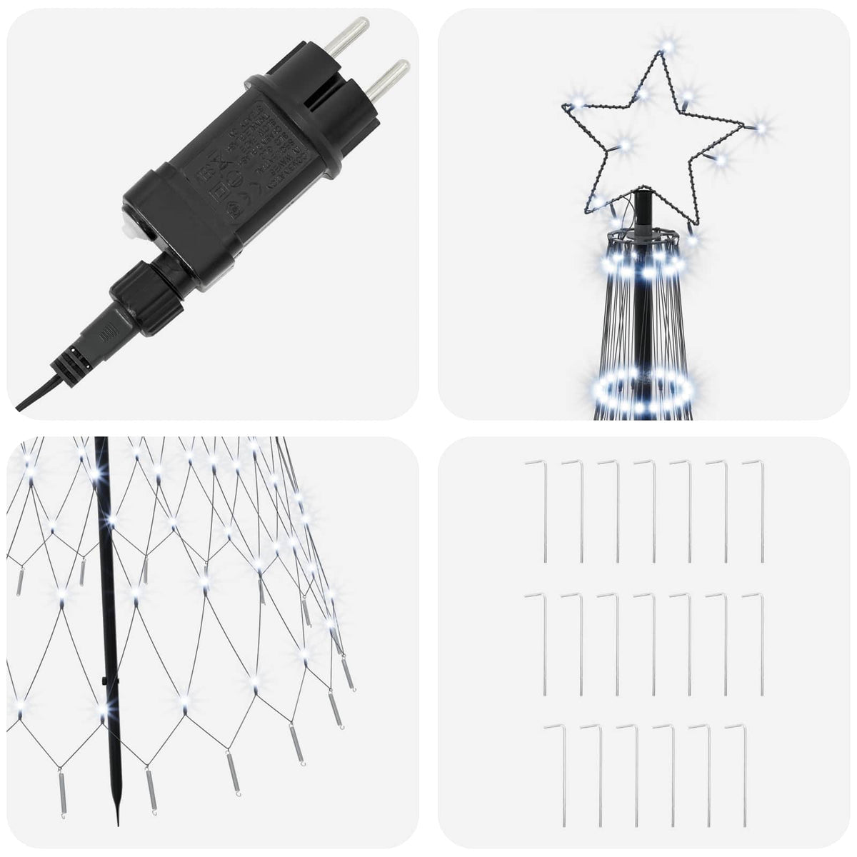 LED Χριστουγεννιάτικο Δέντρο 180 εκ. 230 LED Ψυχρό λευκό Σίδερο