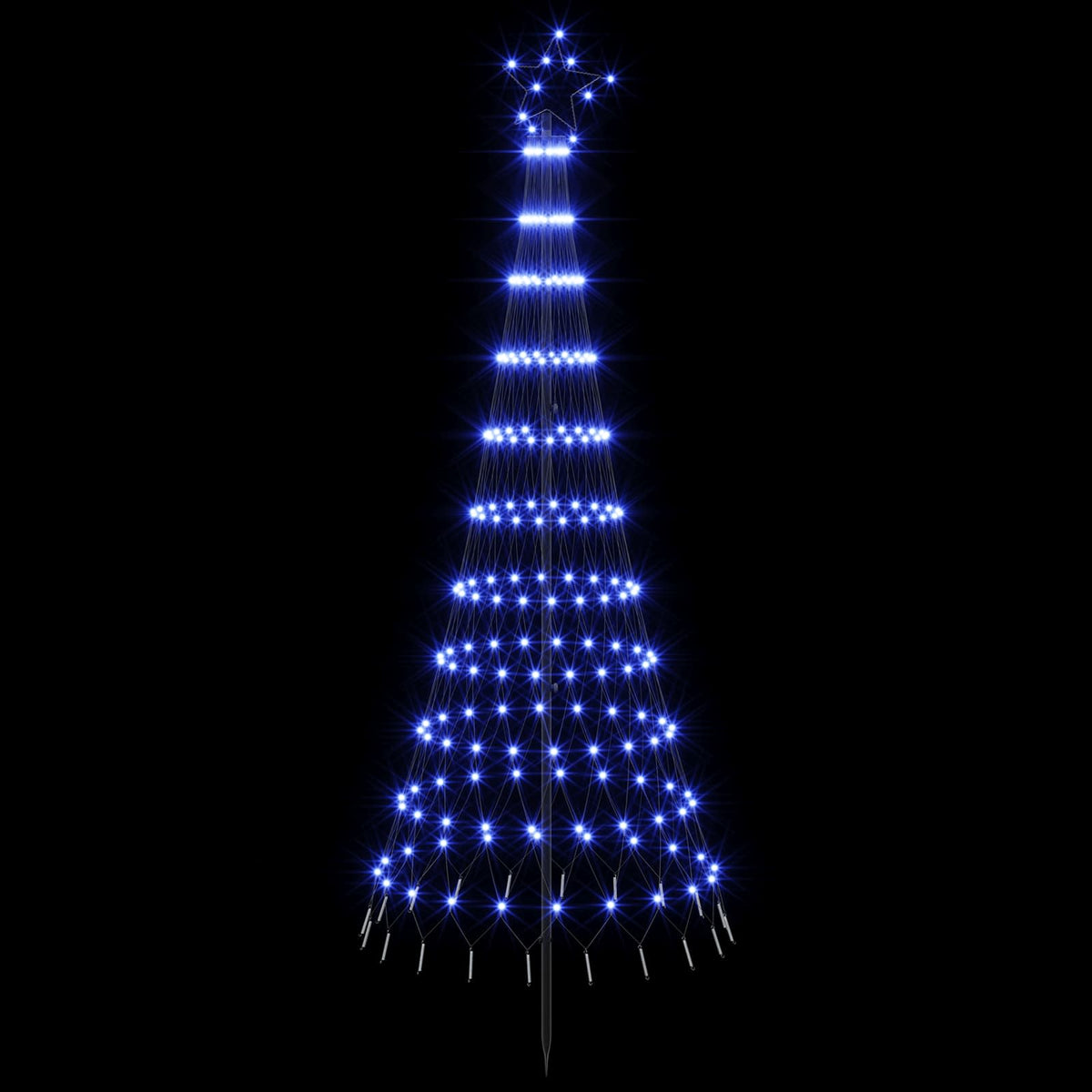 LED Χριστουγεννιάτικο Δέντρο 180 εκ. 230 LED Μπλε Σίδερο Μαύρο