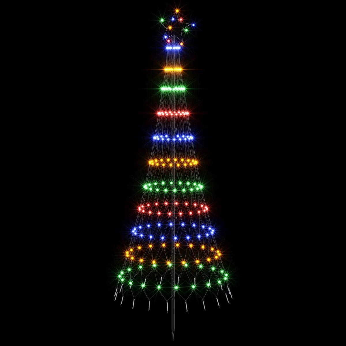 LED Χριστουγεννιάτικο Δέντρο 180 εκ. 230 LED Πολύχρωμο Σίδερο