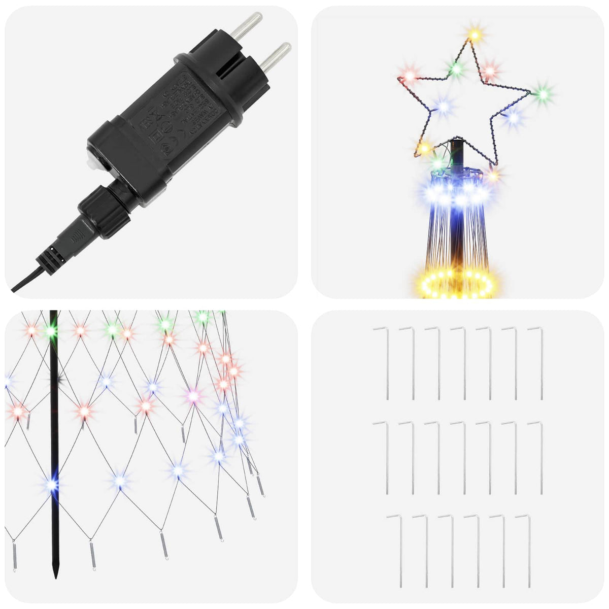 LED Χριστουγεννιάτικο Δέντρο 250 εκ. 290 LED Πολύχρωμο Σίδερο