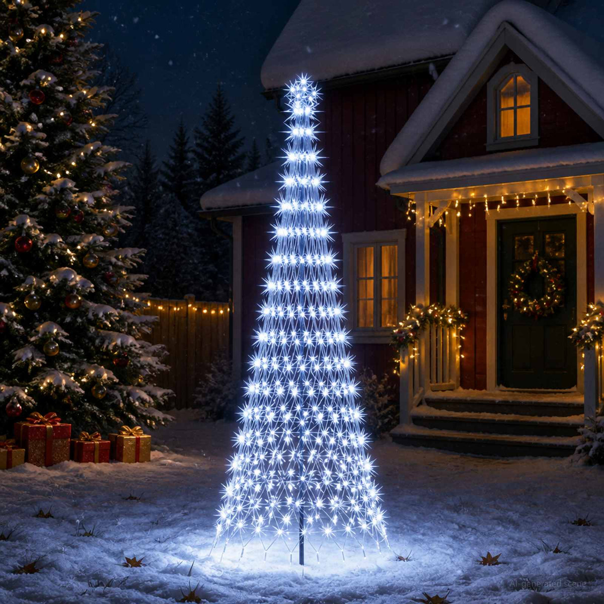 LED Χριστουγεννιάτικο Δέντρο 300 εκ. 350 LED Ψυχρό λευκό Σίδερο