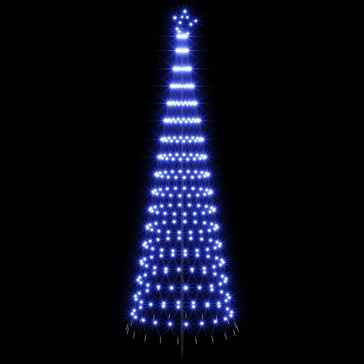LED Χριστουγεννιάτικο Δέντρο 300 εκ. 350 LED Μπλε Σίδερο Μαύρο