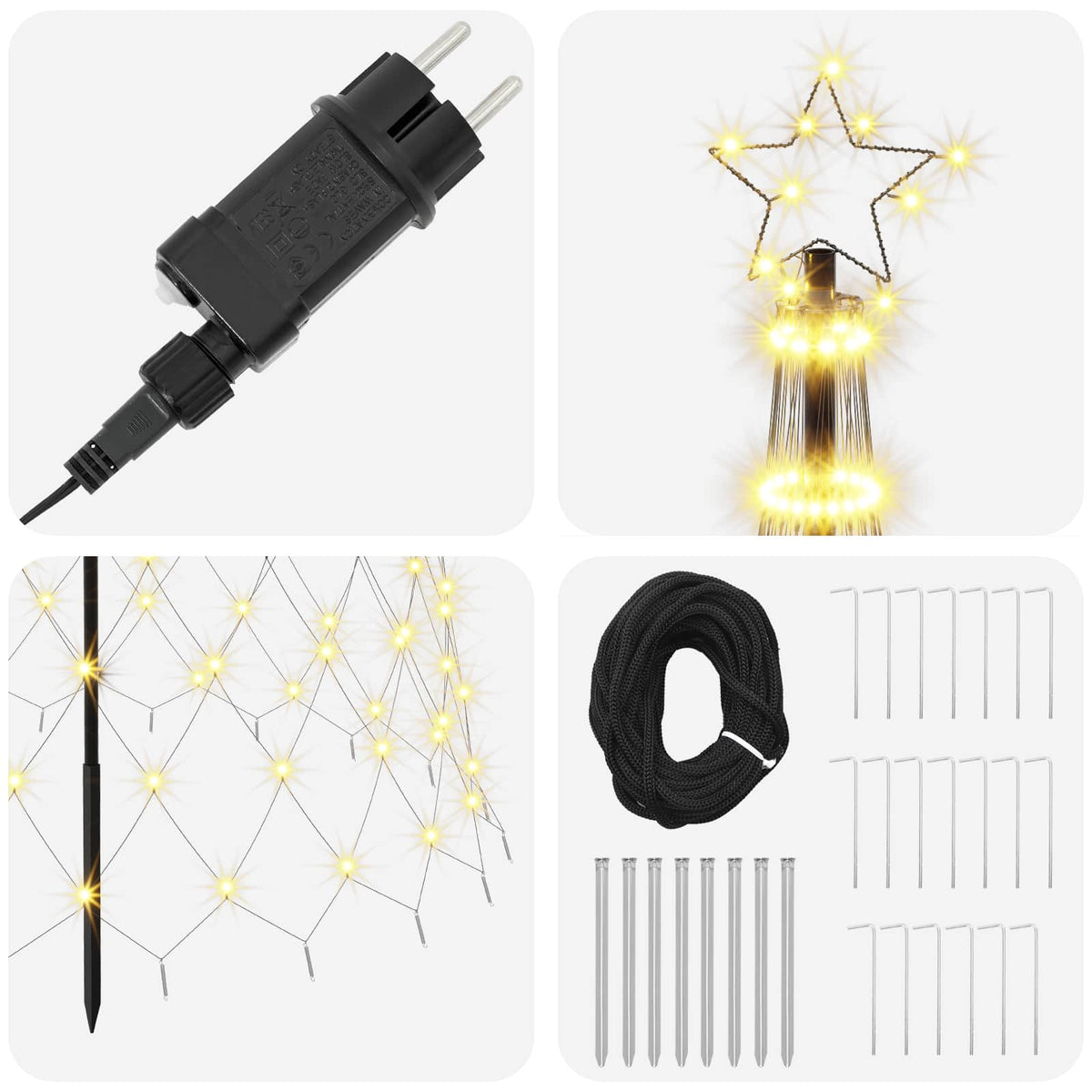 LED Χριστουγεννιάτικο Δέντρο 400 εκ. 450 LED Θερμό λευκό Σίδερο