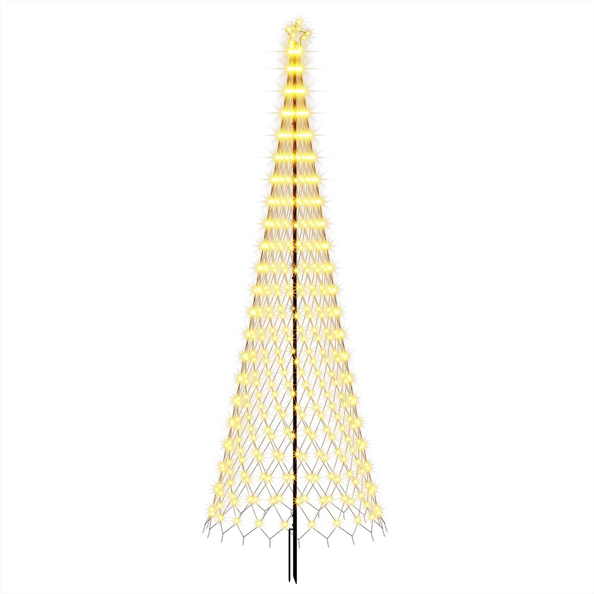 LED Χριστουγεννιάτικο Δέντρο 400 εκ. 450 LED Θερμό λευκό Σίδερο