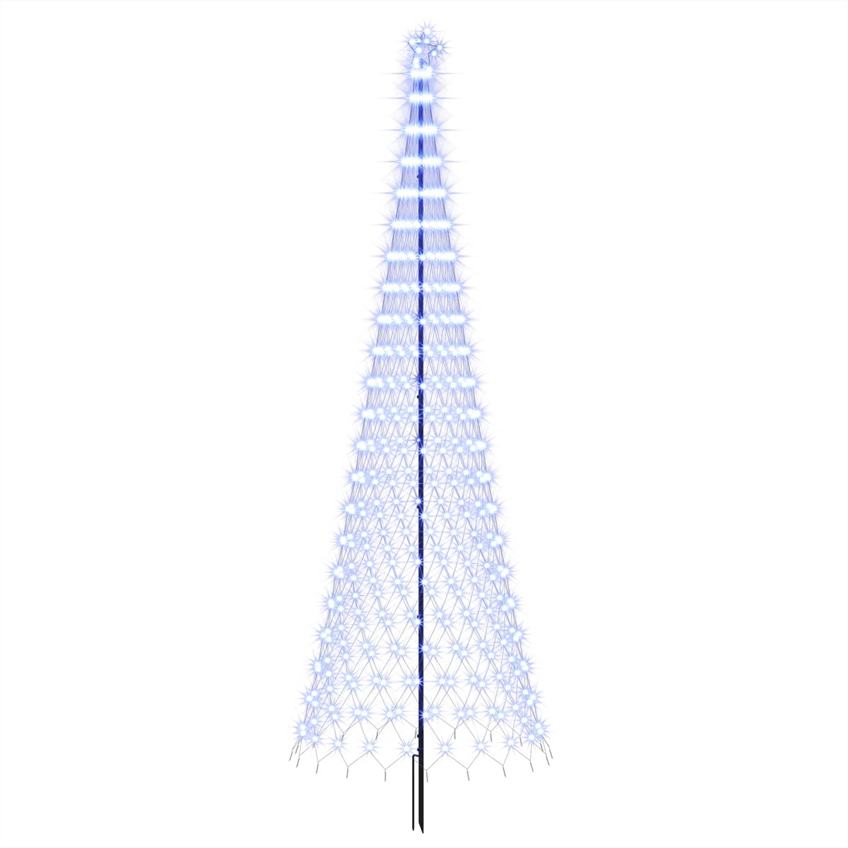 LED Χριστουγεννιάτικο Δέντρο 400 εκ. 450 LED Μπλε Σίδερο Μαύρο