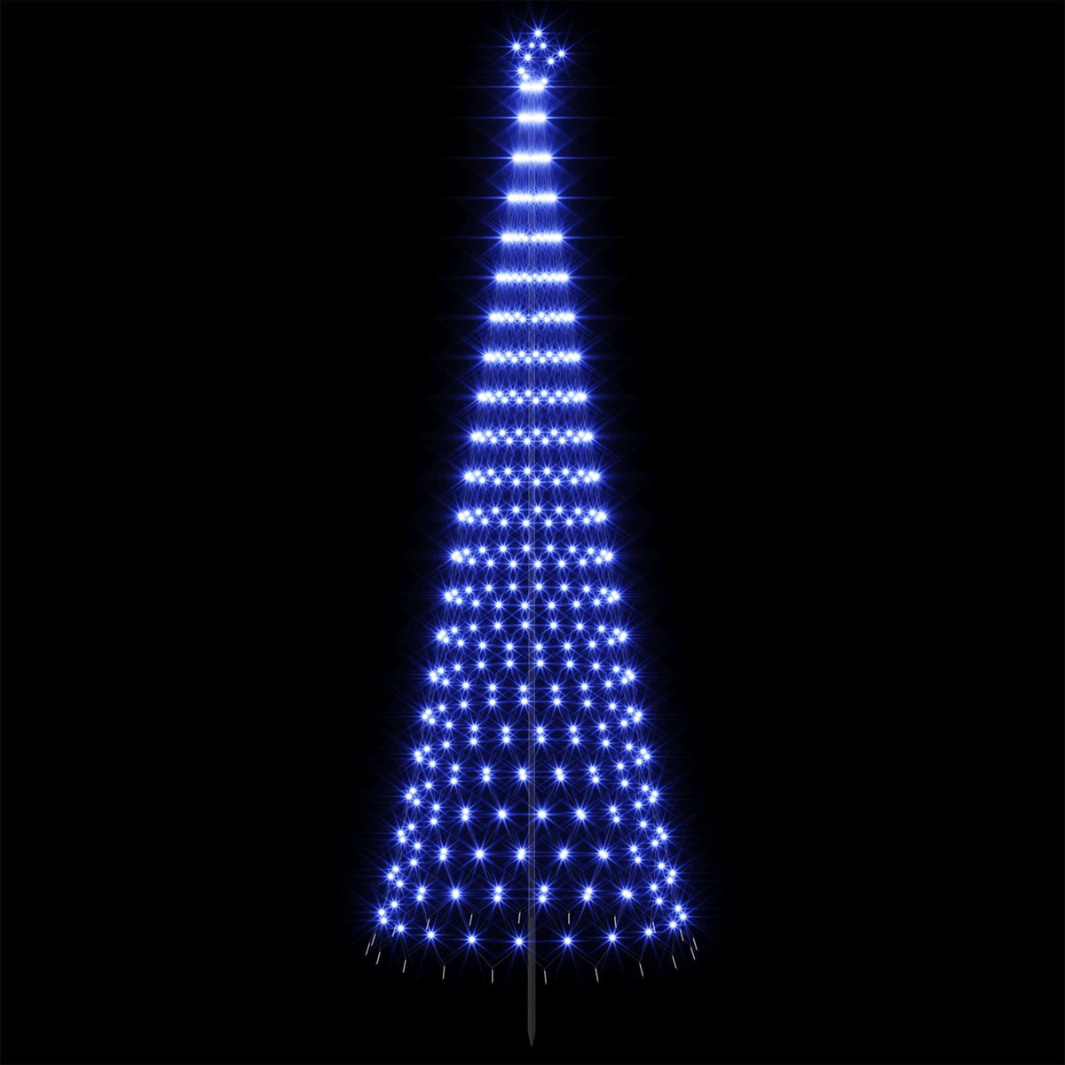 LED Χριστουγεννιάτικο Δέντρο 400 εκ. 450 LED Μπλε Σίδερο Μαύρο