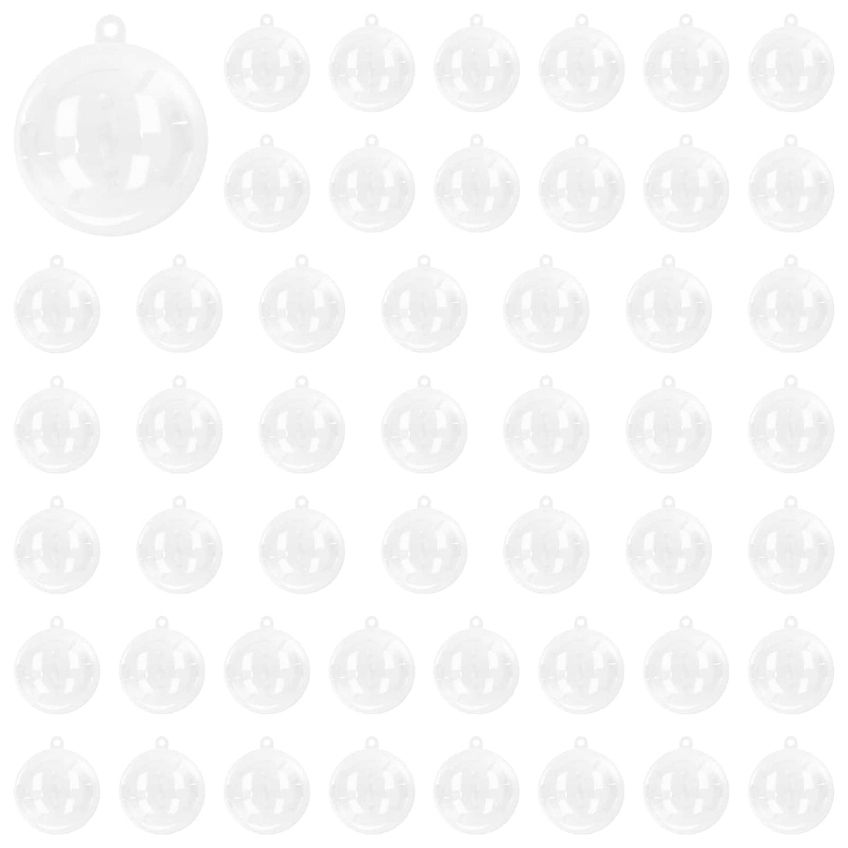Σετ Χριστουγεννιάτικων Μπαλών 100 τμχ. Διαφανές Διάμ. 8 cm