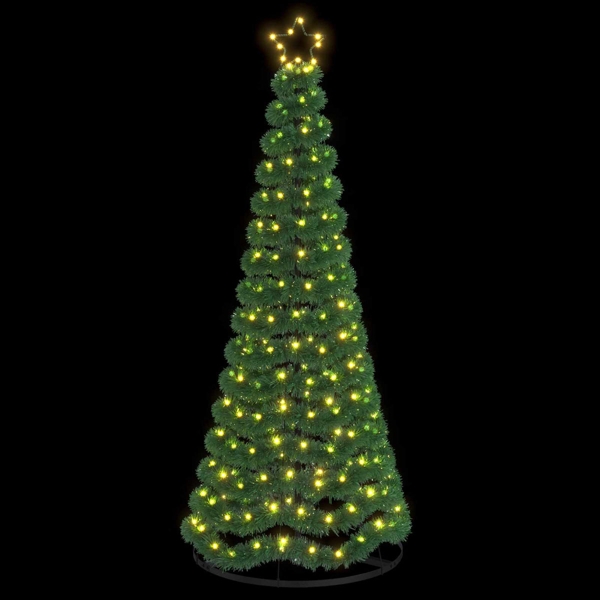 Χριστουγεννιάτικο δέντρο με tinsel, LED και βάση EKENAS 180 εκ.