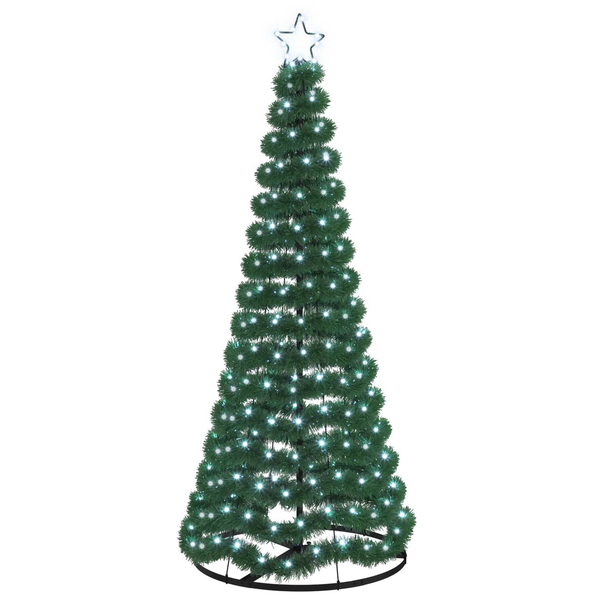 Χριστουγεννιάτικο δέντρο με tinsel, LED και βάση EKENAS 180 εκ.
