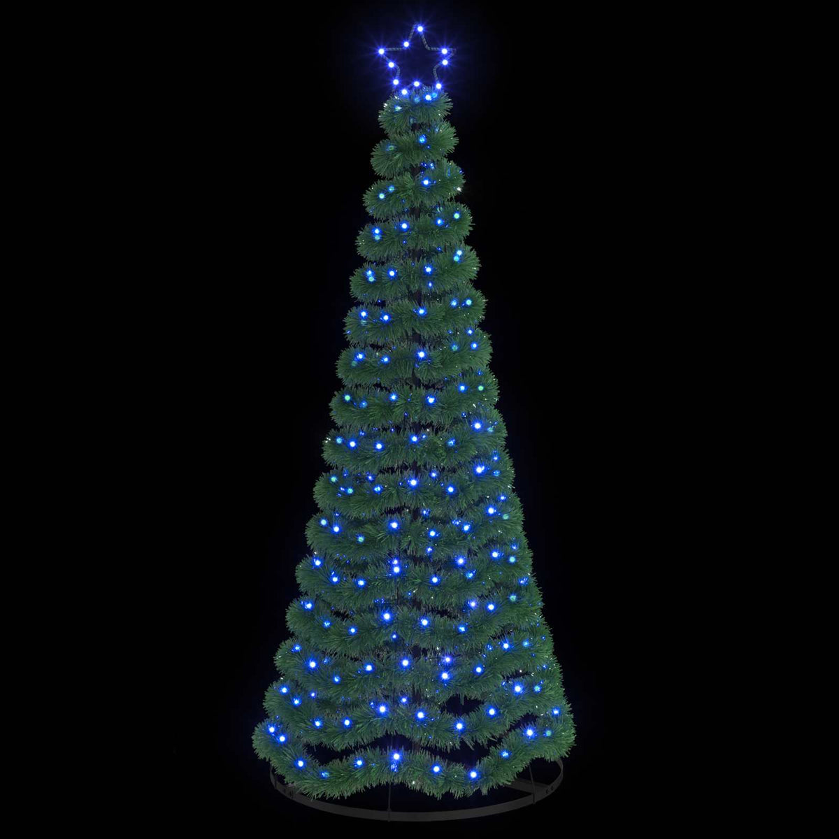 Χριστουγεννιάτικο δέντρο με tinsel, LED και βάση EKENAS 180 εκ.