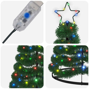 Χριστουγεννιάτικο δέντρο με tinsel, LED και βάση EKENAS 180 εκ.