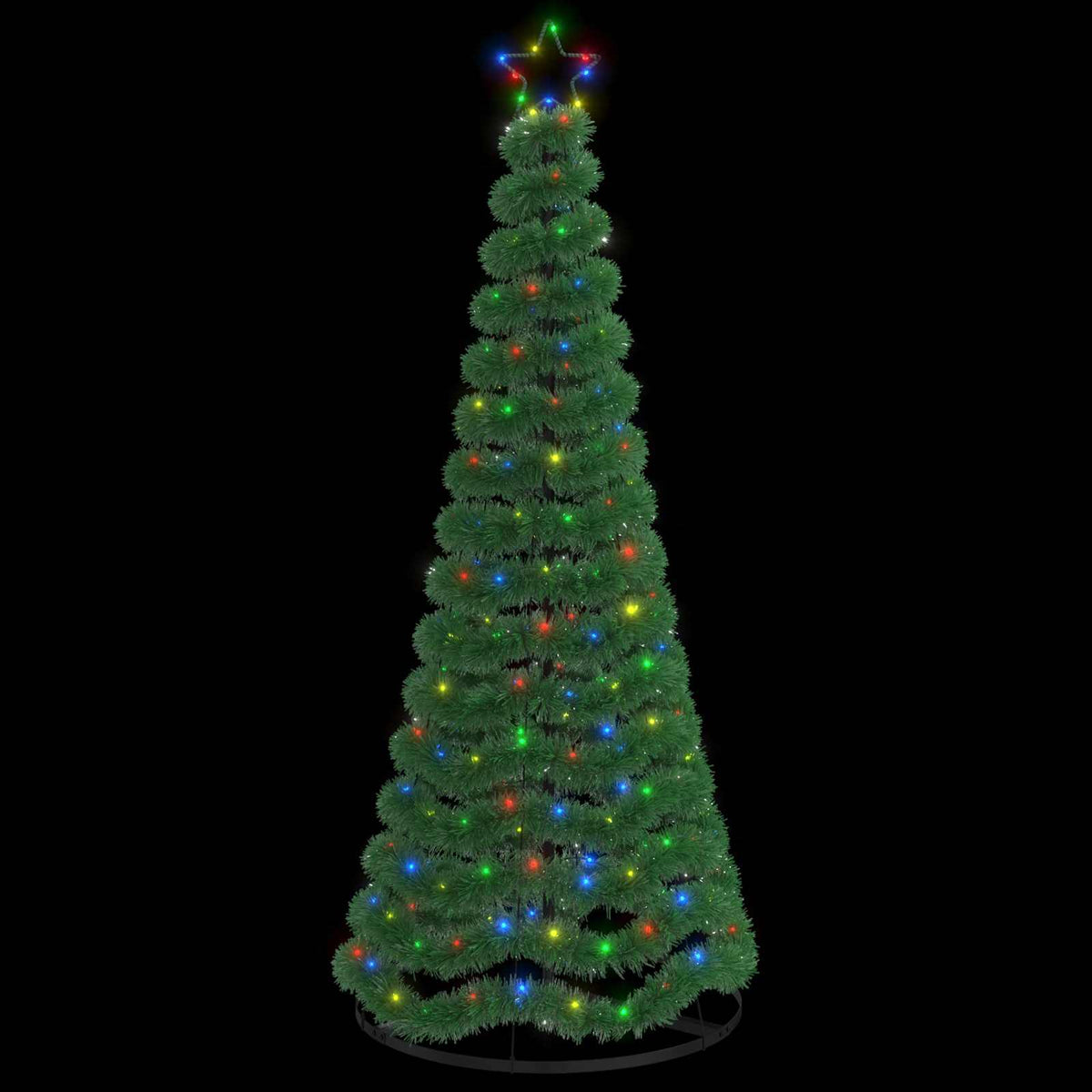 Χριστουγεννιάτικο δέντρο με tinsel, LED και βάση EKENAS 180 εκ.