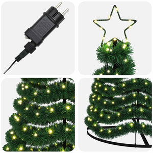 Χριστουγεννιάτικο δέντρο με tinsel, LED και βάση EKENAS 250 εκ.