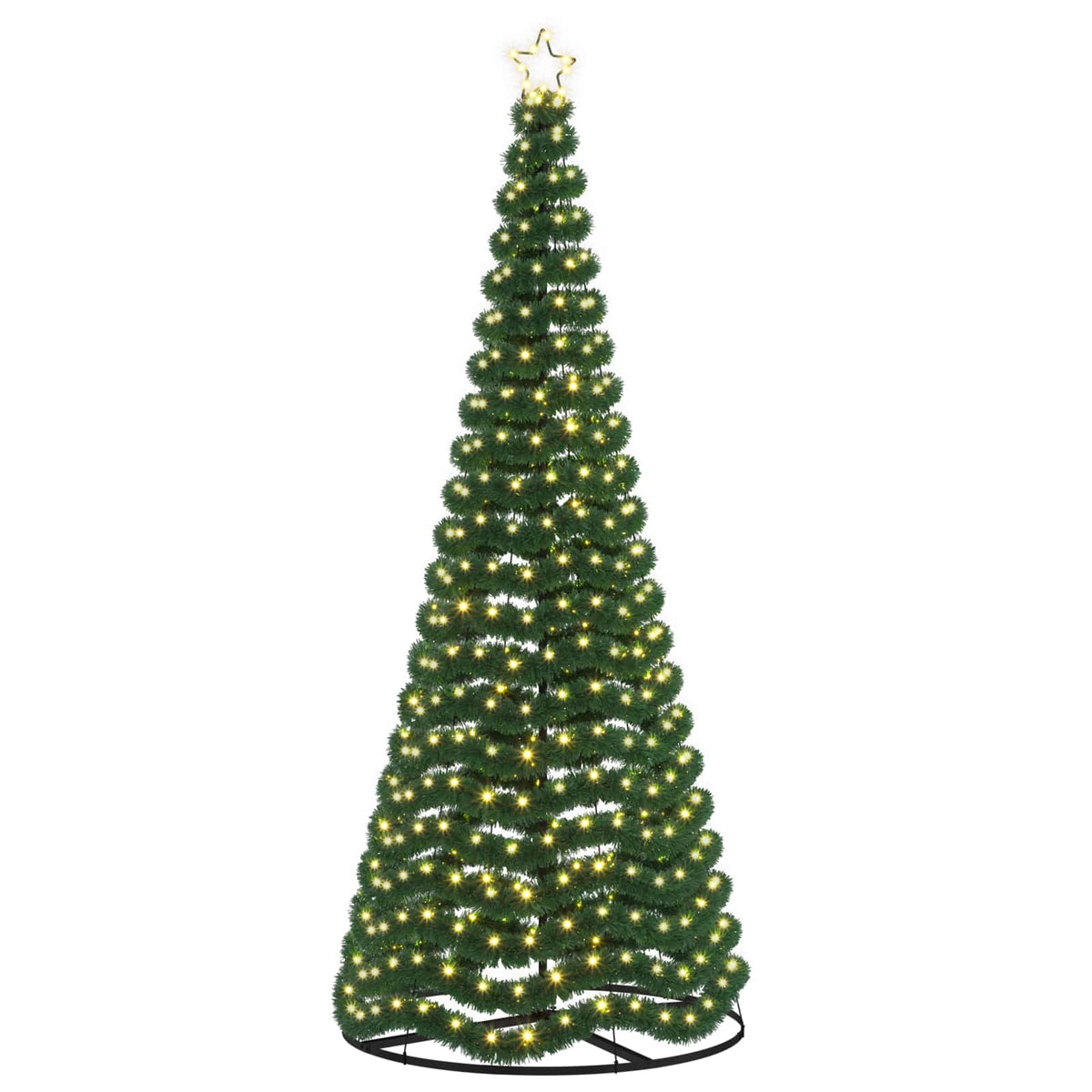 Χριστουγεννιάτικο δέντρο με tinsel, LED και βάση EKENAS 250 εκ.