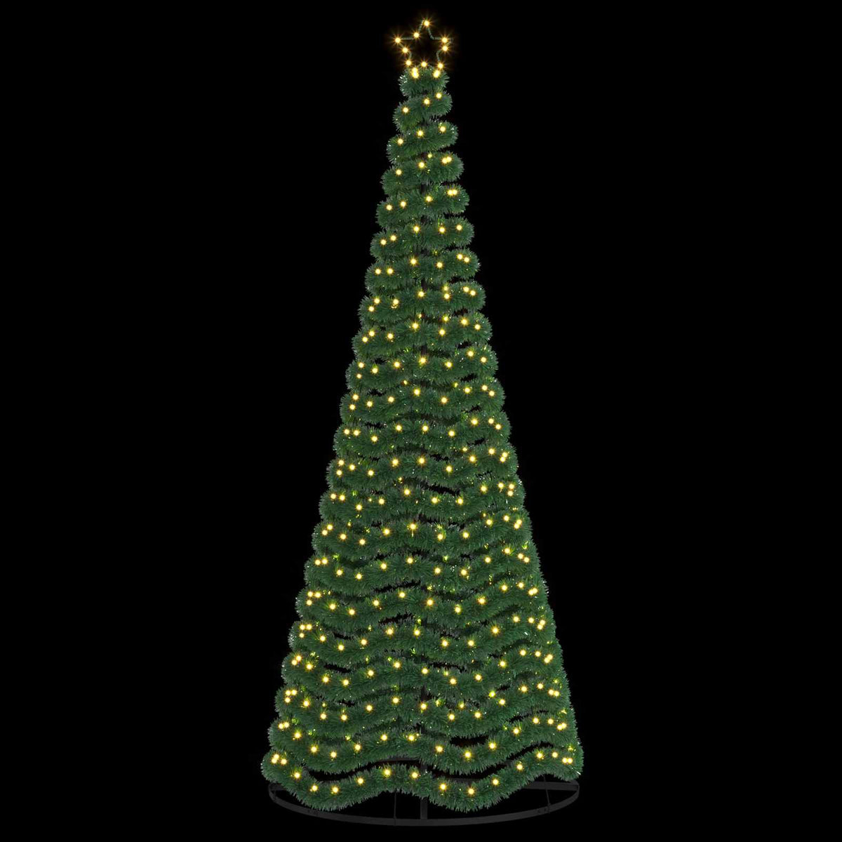 Χριστουγεννιάτικο δέντρο με tinsel, LED και βάση EKENAS 250 εκ.
