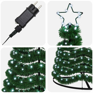Χριστουγεννιάτικο δέντρο με tinsel, LED και βάση EKENAS 250 εκ.