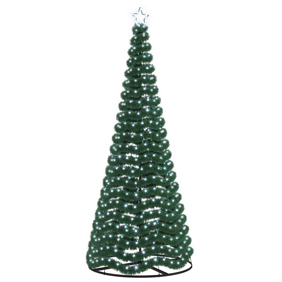 Χριστουγεννιάτικο δέντρο με tinsel, LED και βάση EKENAS 250 εκ.