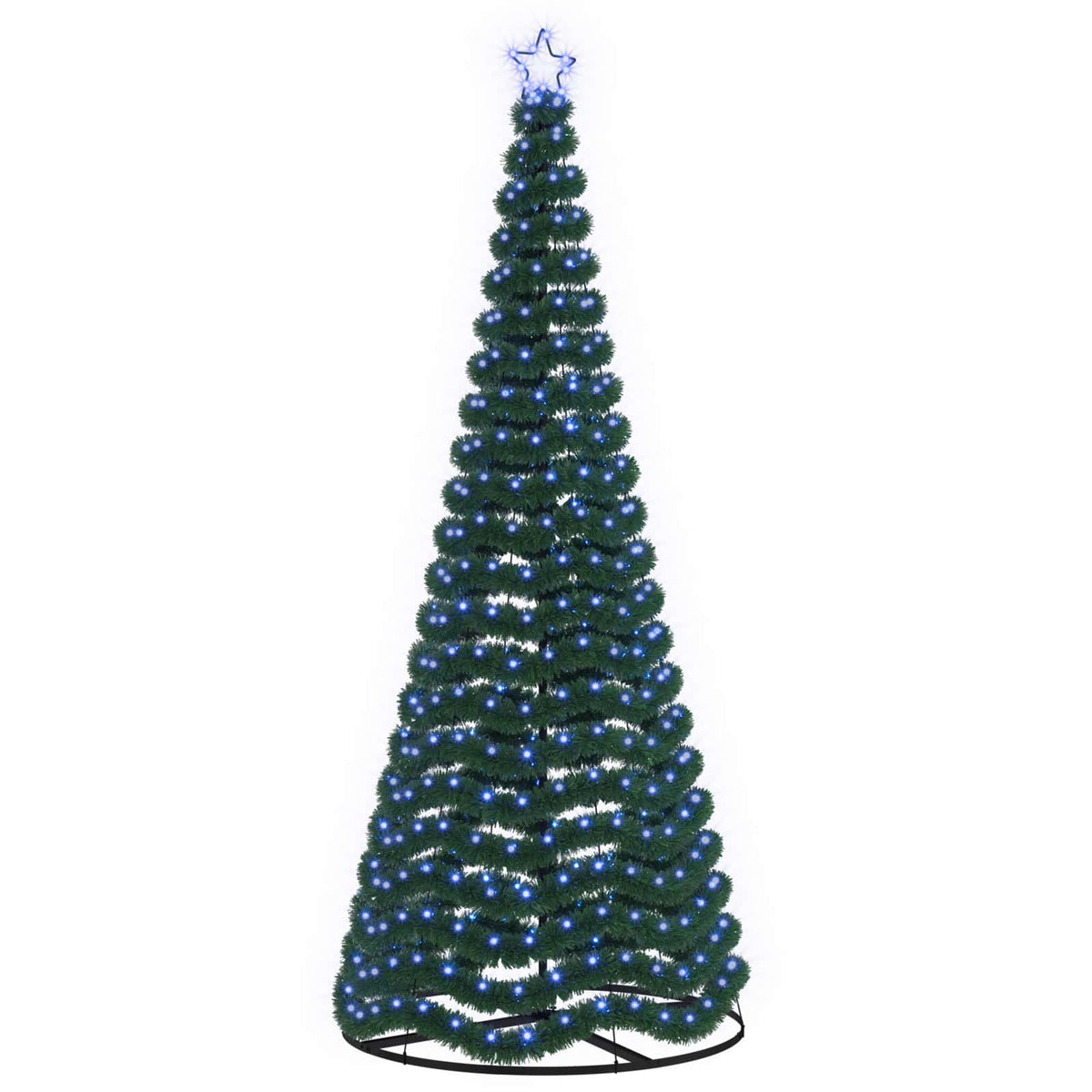 Χριστουγεννιάτικο δέντρο με tinsel, LED και βάση EKENAS 250 εκ.