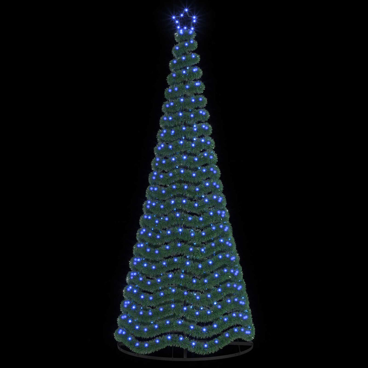 Χριστουγεννιάτικο δέντρο με tinsel, LED και βάση EKENAS 250 εκ.