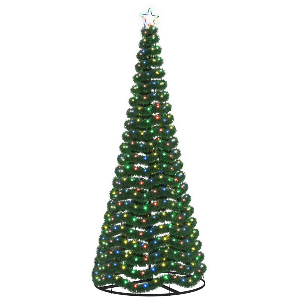 Χριστουγεννιάτικο δέντρο με tinsel, LED και βάση EKENAS 250 εκ. - Pakobazaar