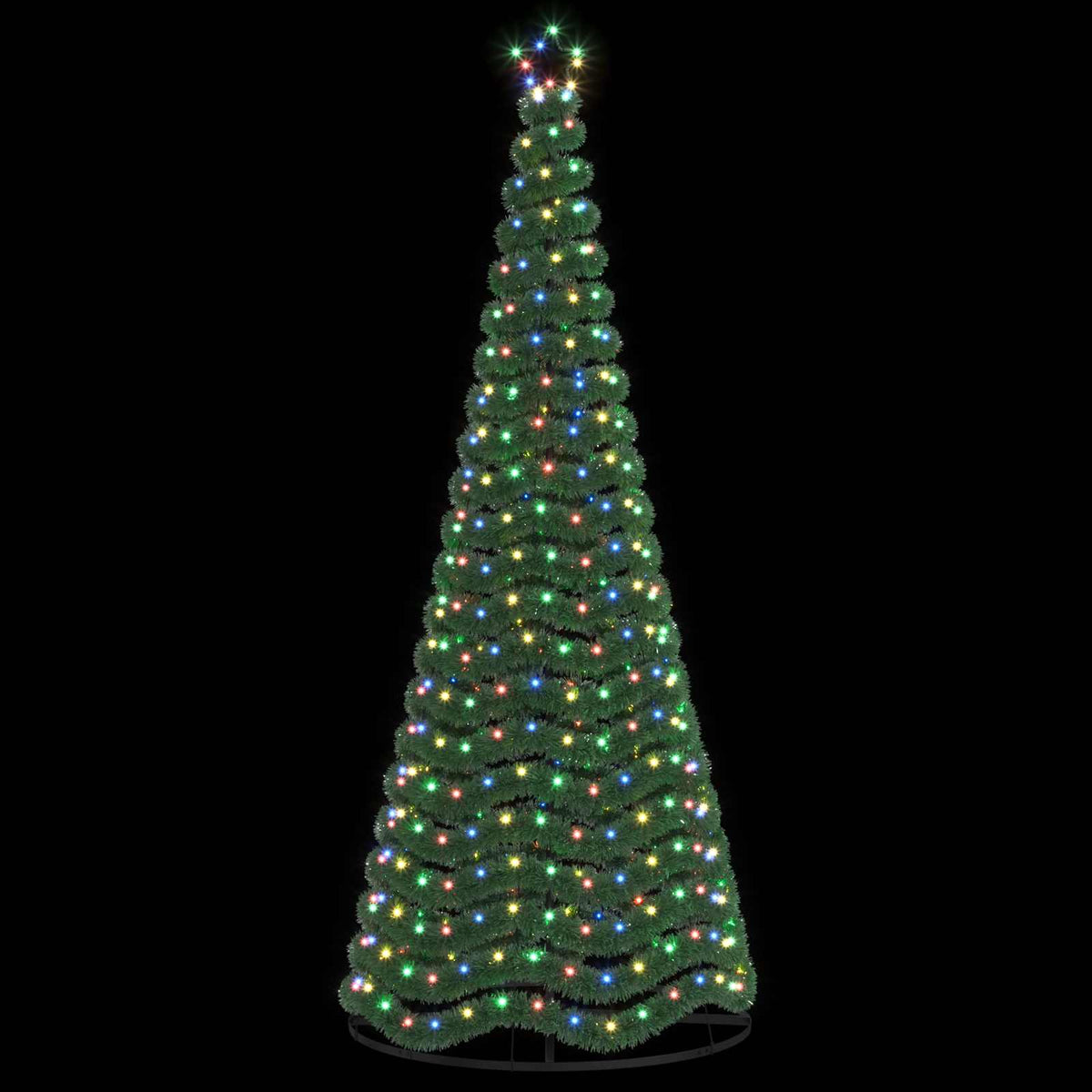Χριστουγεννιάτικο δέντρο με tinsel, LED και βάση EKENAS 250 εκ. - Pakobazaar