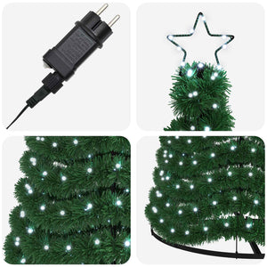 Χριστουγεννιάτικο δέντρο με tinsel, LED και βάση EKENAS 300 εκ. - Pakobazaar