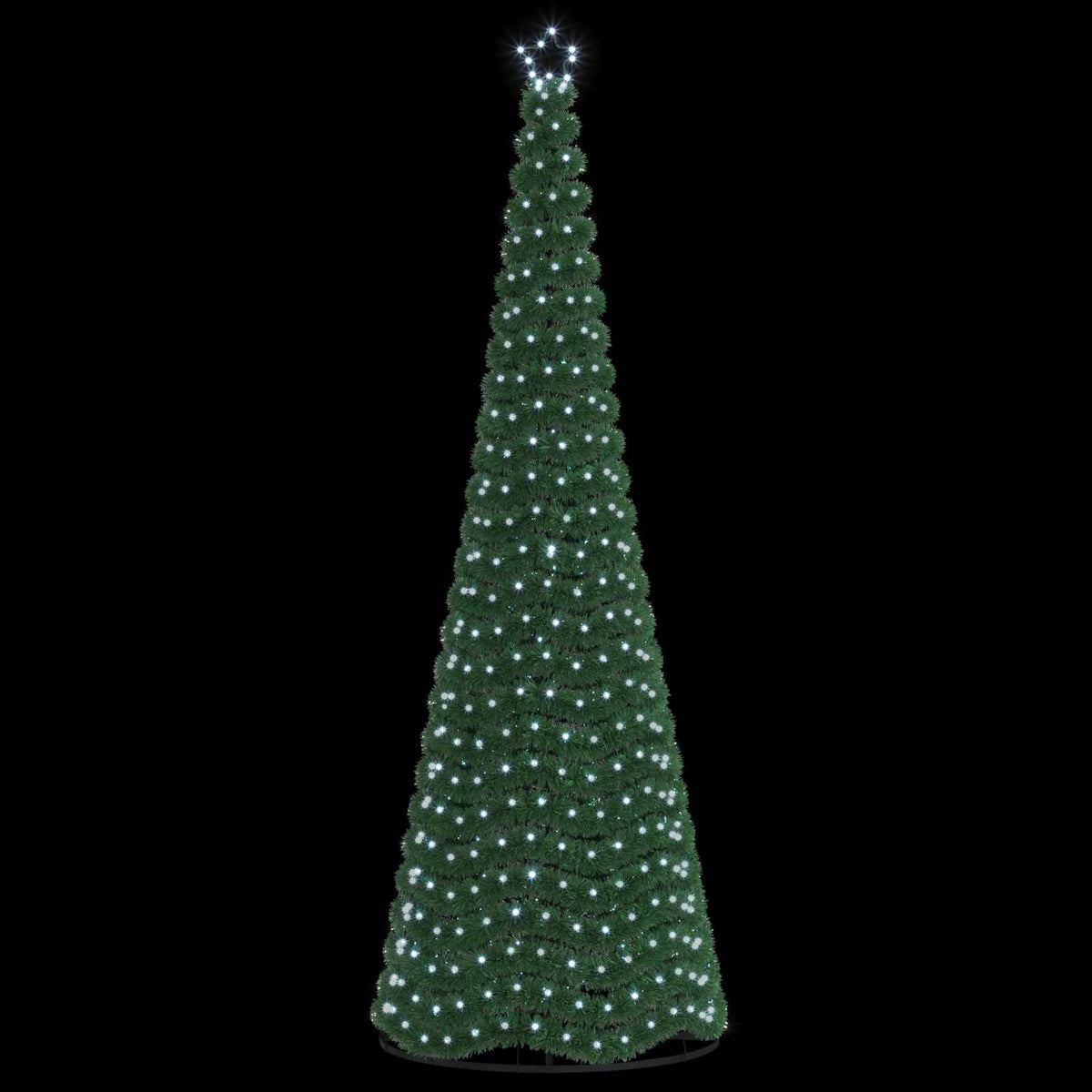 Χριστουγεννιάτικο δέντρο με tinsel, LED και βάση EKENAS 300 εκ. - Pakobazaar