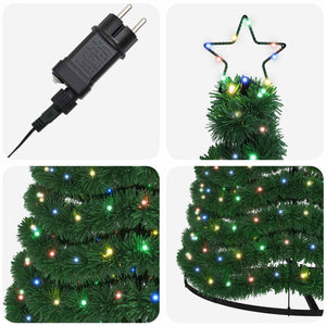 Χριστουγεννιάτικο δέντρο με tinsel, LED και βάση EKENAS 300 εκ.