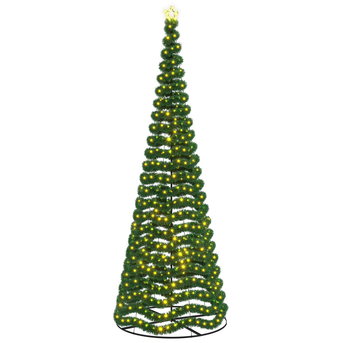 Χριστουγεννιάτικο δέντρο με tinsel, LED και βάση EKENAS 400 εκ.