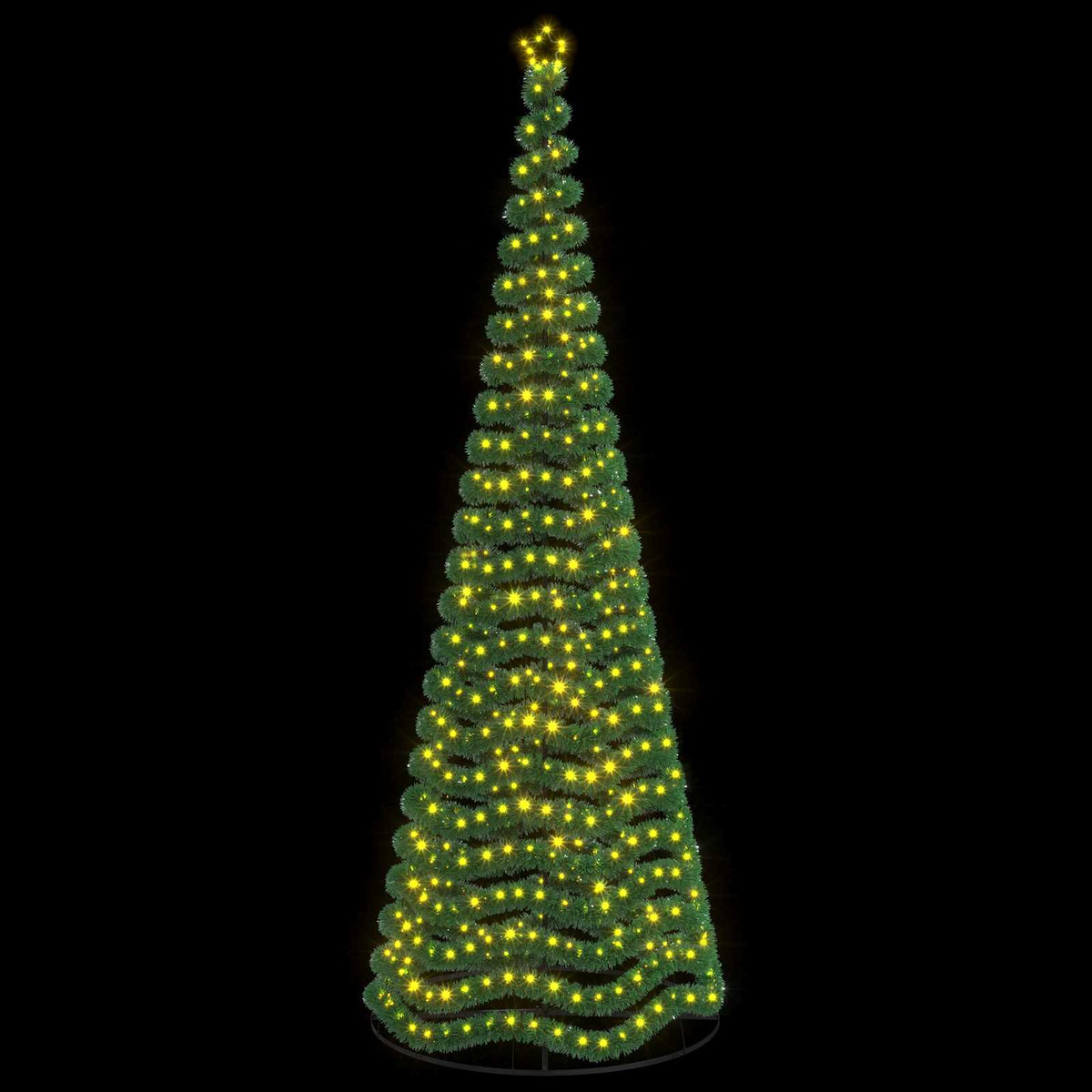 Χριστουγεννιάτικο δέντρο με tinsel, LED και βάση EKENAS 400 εκ.