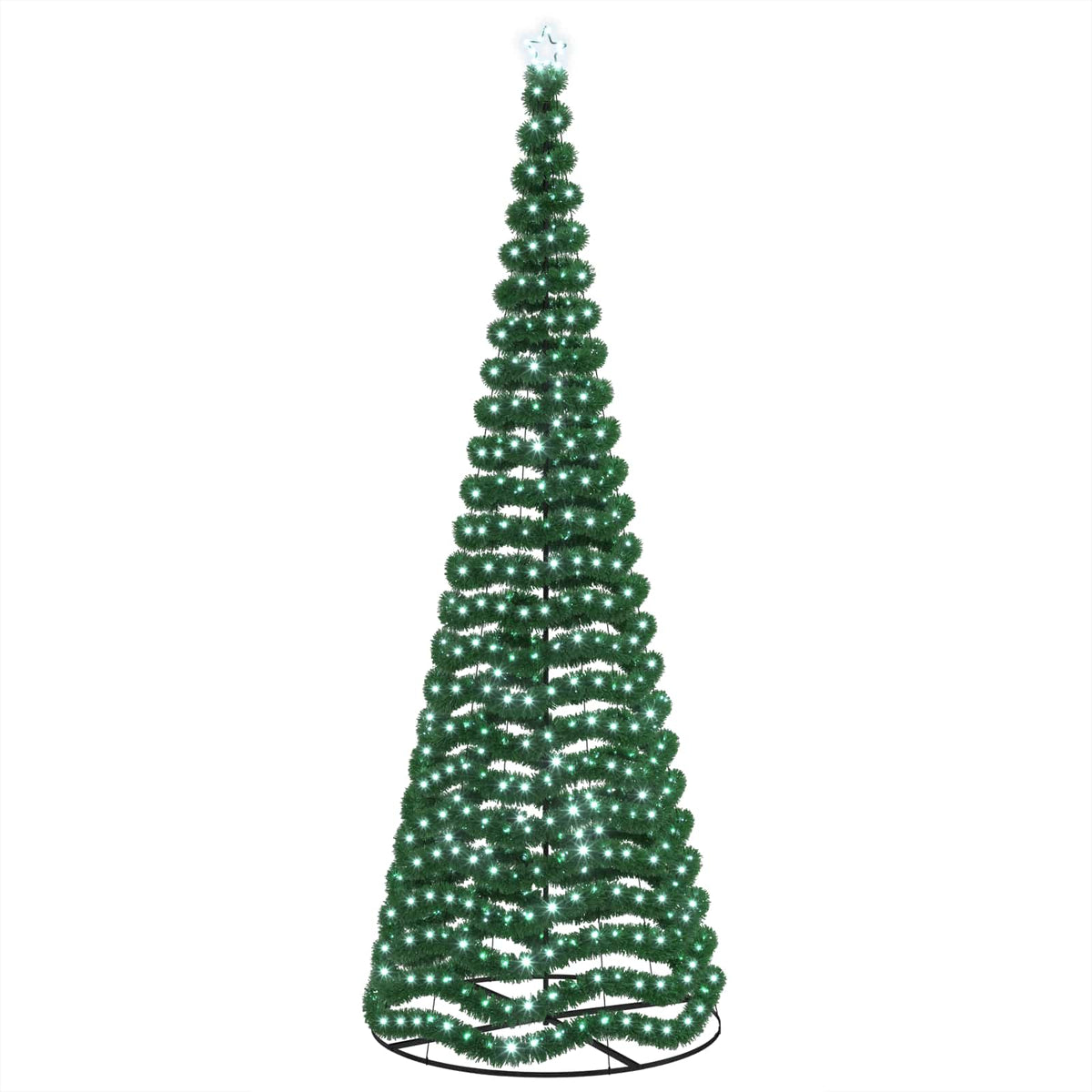 Χριστουγεννιάτικο δέντρο με tinsel, LED και βάση EKENAS 400 εκ. - Pakobazaar