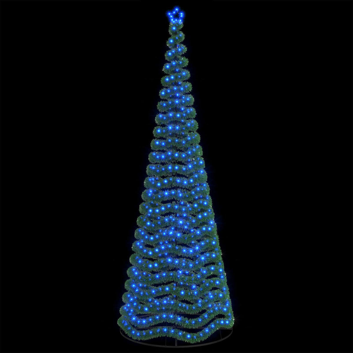 Χριστουγεννιάτικο δέντρο με tinsel, LED και βάση EKENAS 400 εκ.