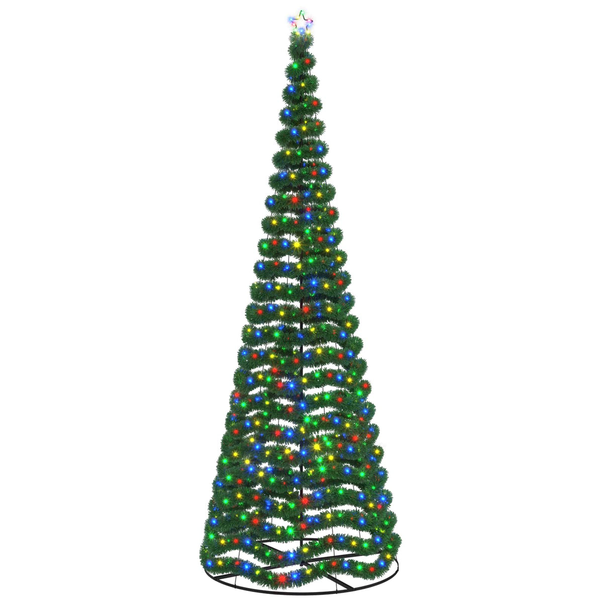 Χριστουγεννιάτικο δέντρο με tinsel, LED και βάση EKENAS 400 εκ. - Pakobazaar