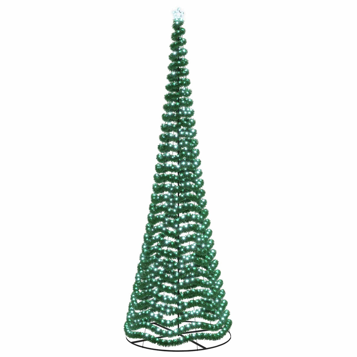 Χριστουγεννιάτικο δέντρο με tinsel, LED και βάση EKENAS 500 εκ.