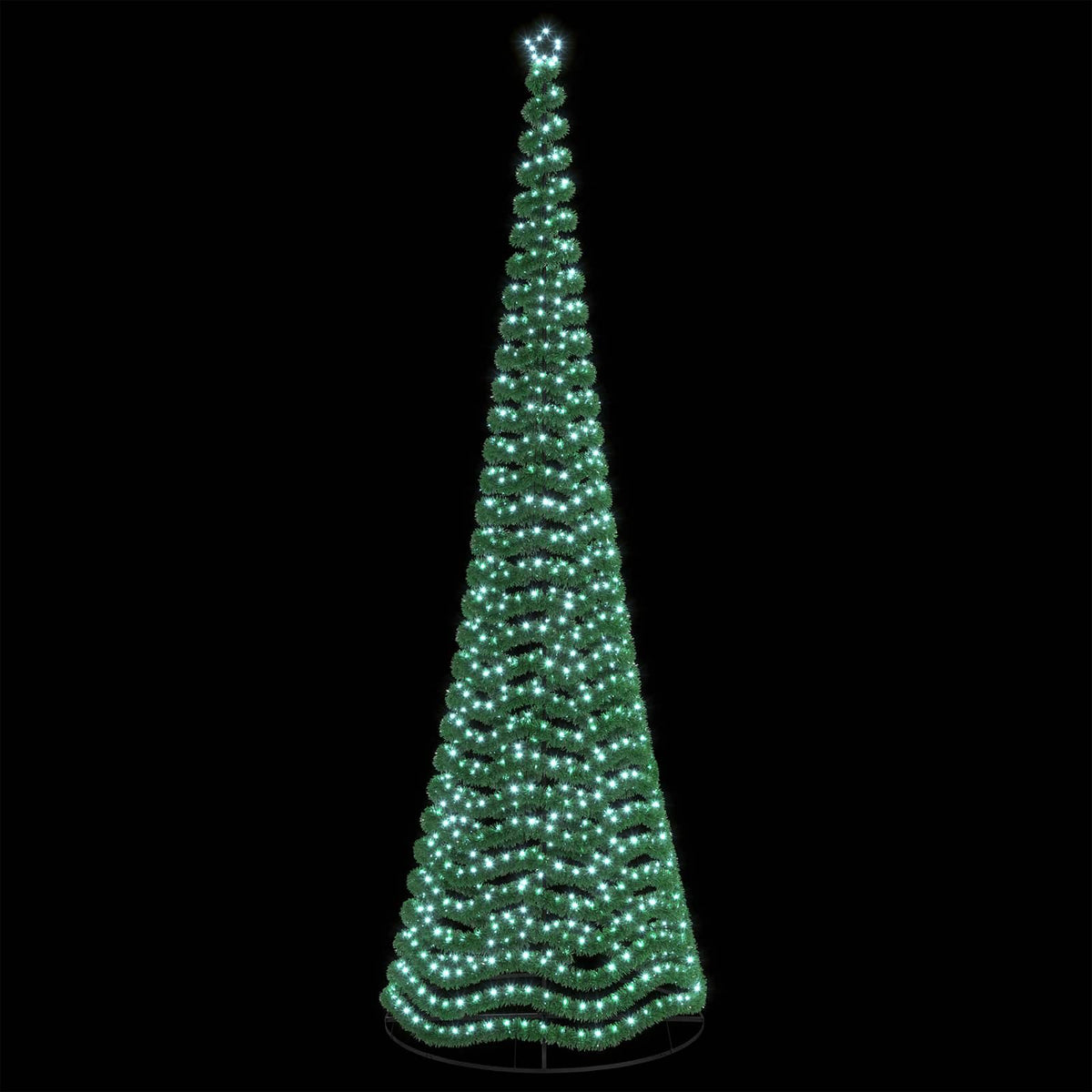 Χριστουγεννιάτικο δέντρο με tinsel, LED και βάση EKENAS 500 εκ.