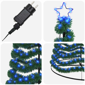 Χριστουγεννιάτικο δέντρο με tinsel, LED και βάση EKENAS 500 εκ.