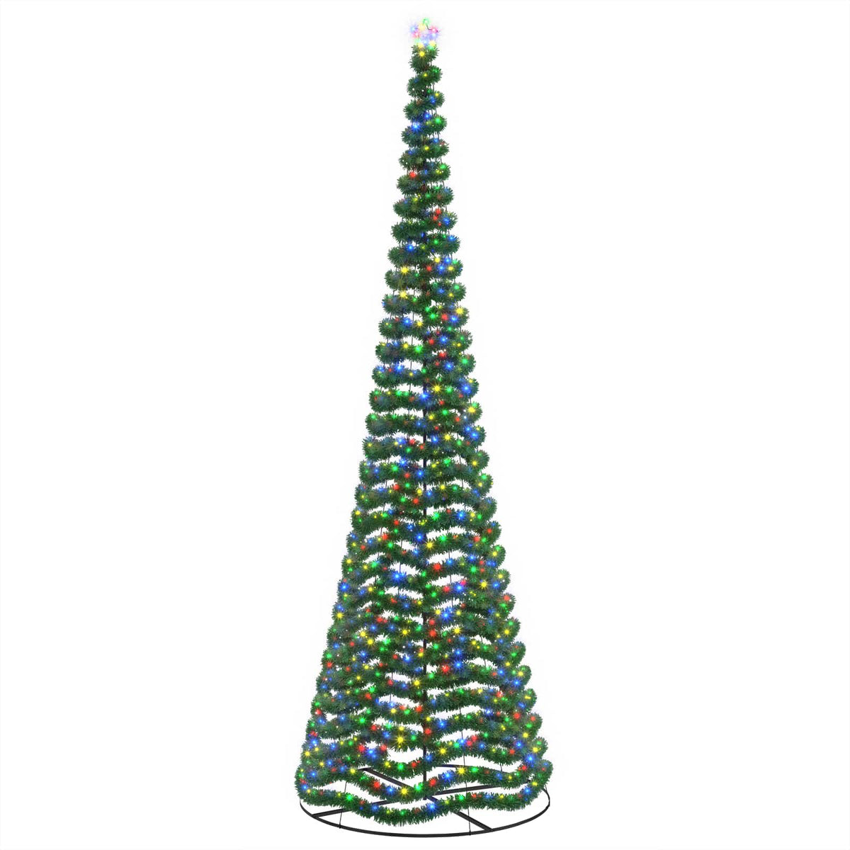 Χριστουγεννιάτικο δέντρο με tinsel, LED και βάση EKENAS 500 εκ.