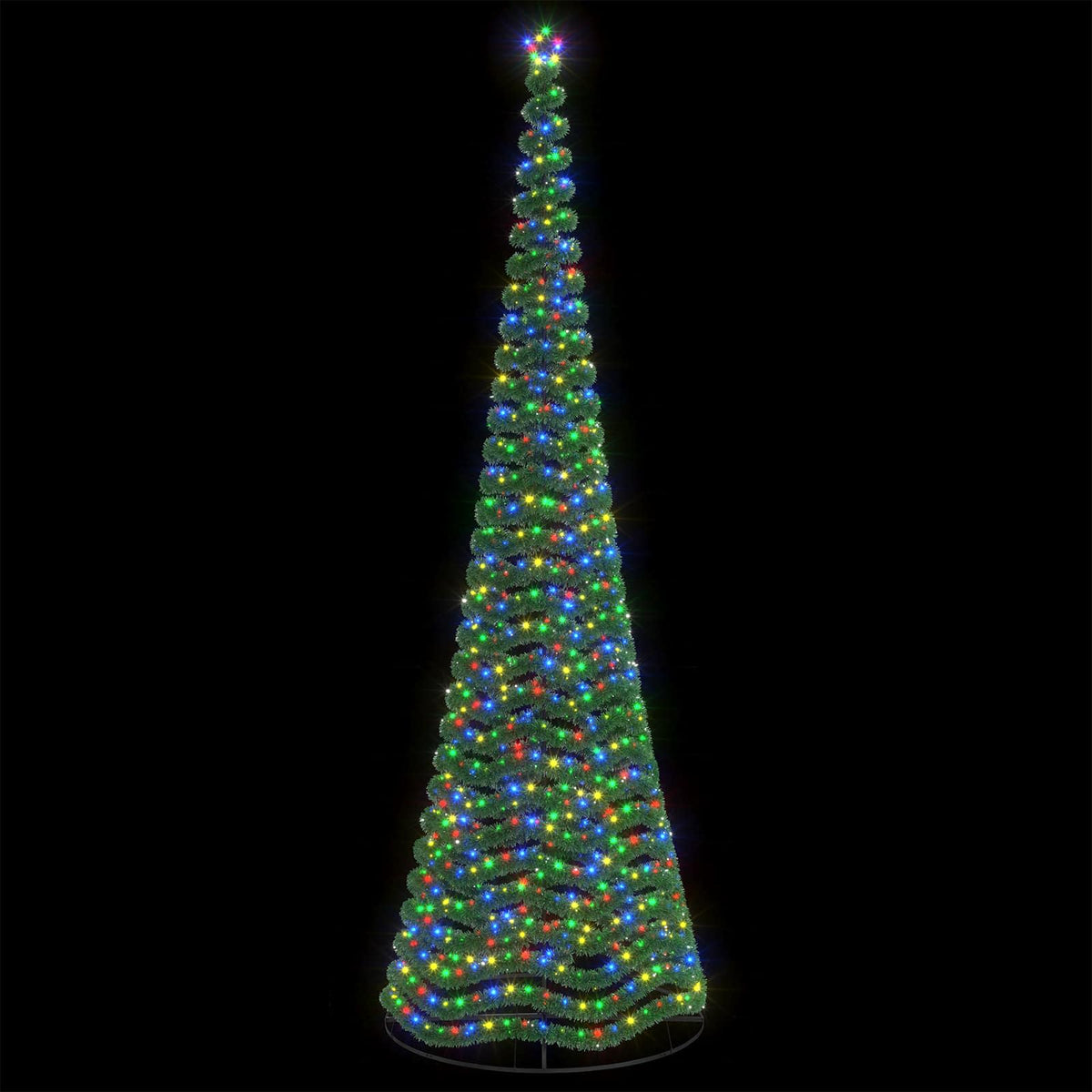 Χριστουγεννιάτικο δέντρο με tinsel, LED και βάση EKENAS 500 εκ.