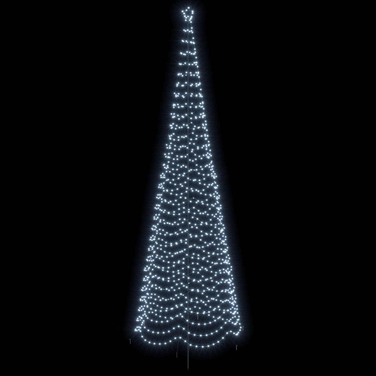LED χριστουγεννιάτικο δέντρο σπιράλ με καρφί EKENAS 500 εκ. - Pakobazaar