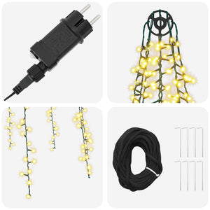 Φωτάκια χριστουγεννιάτικου δέντρου με 8 LED 1000 LED
