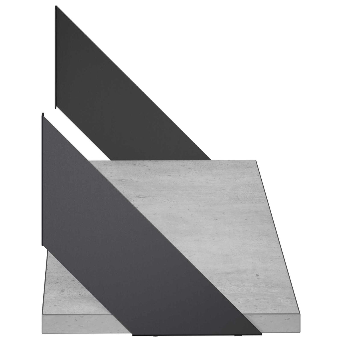 Ράφια Τοίχου 4 τμχ. Γκρι Σκυροδέματος 70 x 20 x 17 cm - Pakobazaar