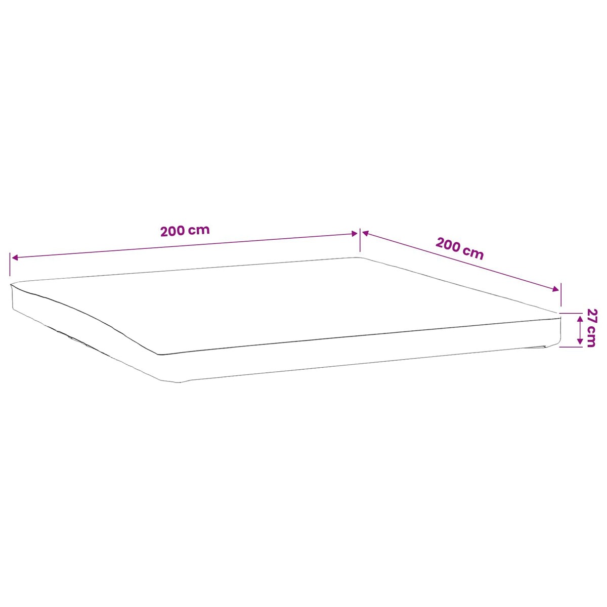 Προστατευτικό στρώματος 2 τμχ. 200 x 200 cm Αδιάβροχο Λευκό - Pakobazaar