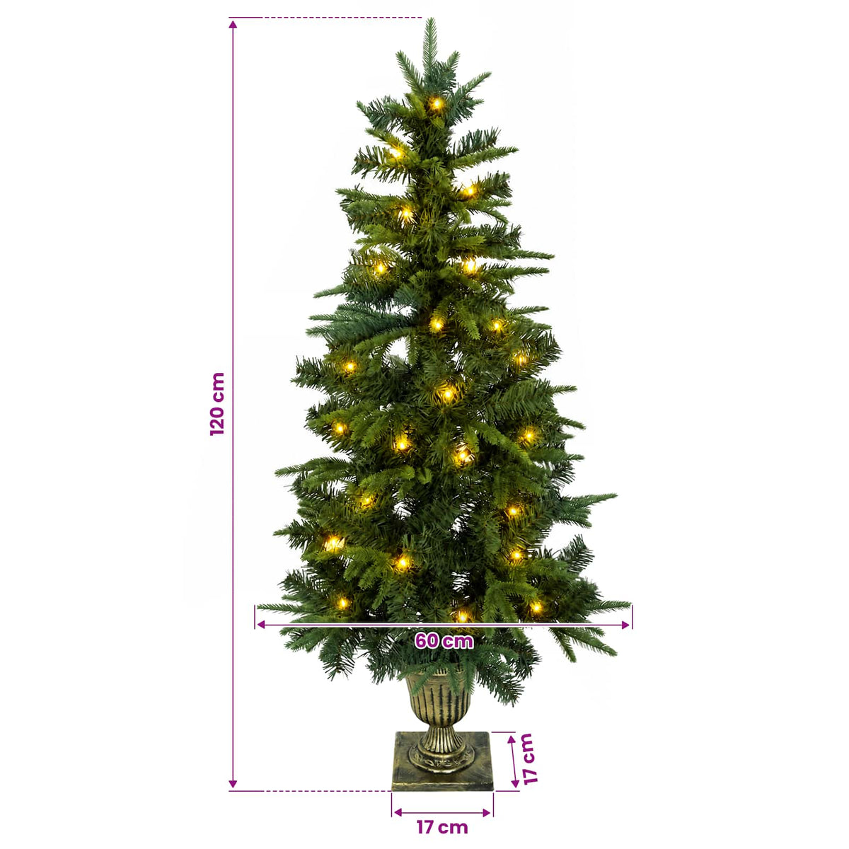 Μίνι Χριστουγεννιάτικο Δέντρο 120 εκ. 100 LED Θερμό λευκό