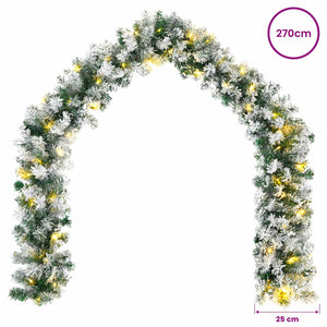 Χριστουγεννιάτικη στεφάνη Λευκό 270 cm PVC 50 LED - Pakobazaar