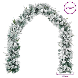 Χριστουγεννιάτικη στεφάνη Λευκό 270 cm PVC και PE - Pakobazaar