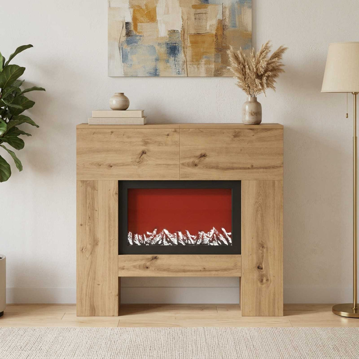 Ηλεκτρικό τζάκι Artisan Δρυς 100 x 24,5 x 90 cm